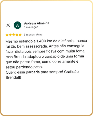 Nutricionista Brenda Natascha - Depoimento