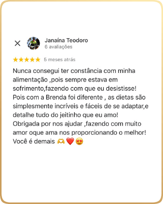 Nutricionista Brenda Natascha - Depoimento