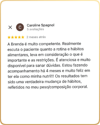 Nutricionista Brenda Natascha - Depoimento