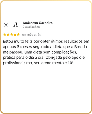 Nutricionista Brenda Natascha - Depoimento