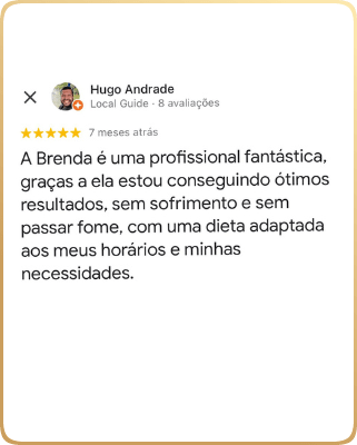 Nutricionista Brenda Natascha - Depoimento