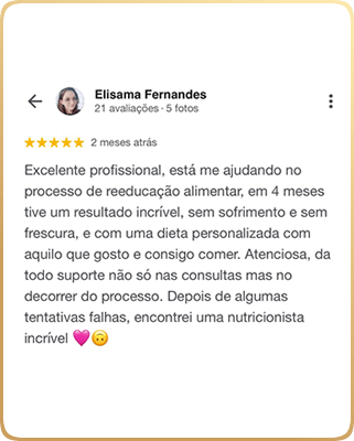 Nutricionista Brenda Natascha - Depoimento